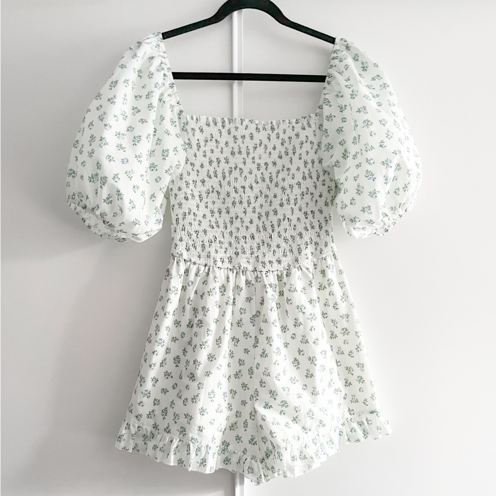 Princess Polly Puff Sleeve Smocked Romper